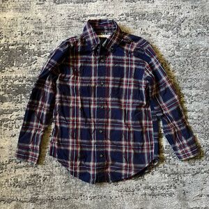 EUC Hope and Henry Boy’s Organic Navy Plaid Shirt